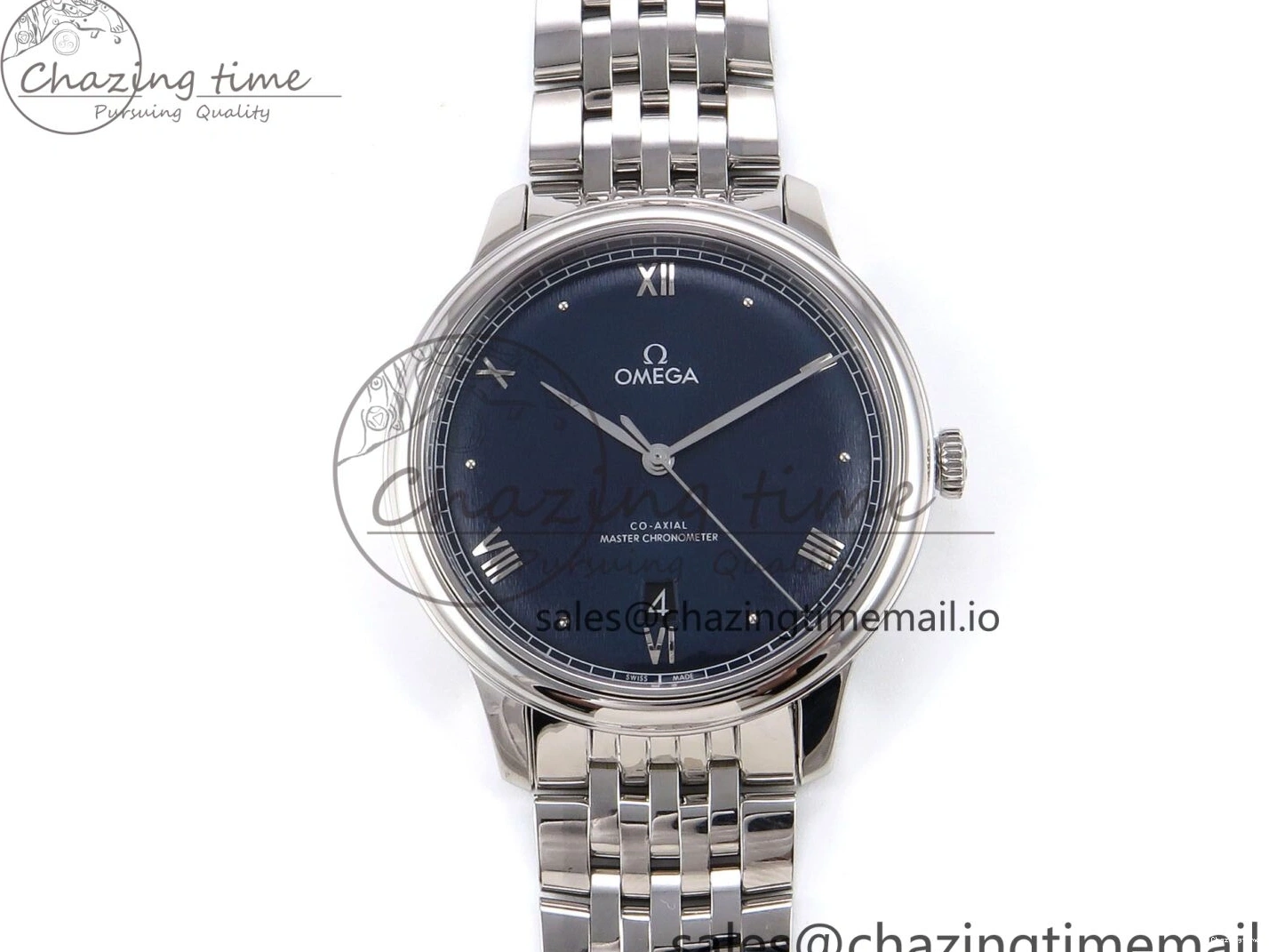 0225 Supportive De Ville Date SS VSF 1:1 Best Edition Blue Dial on SS Bracelet A 7700